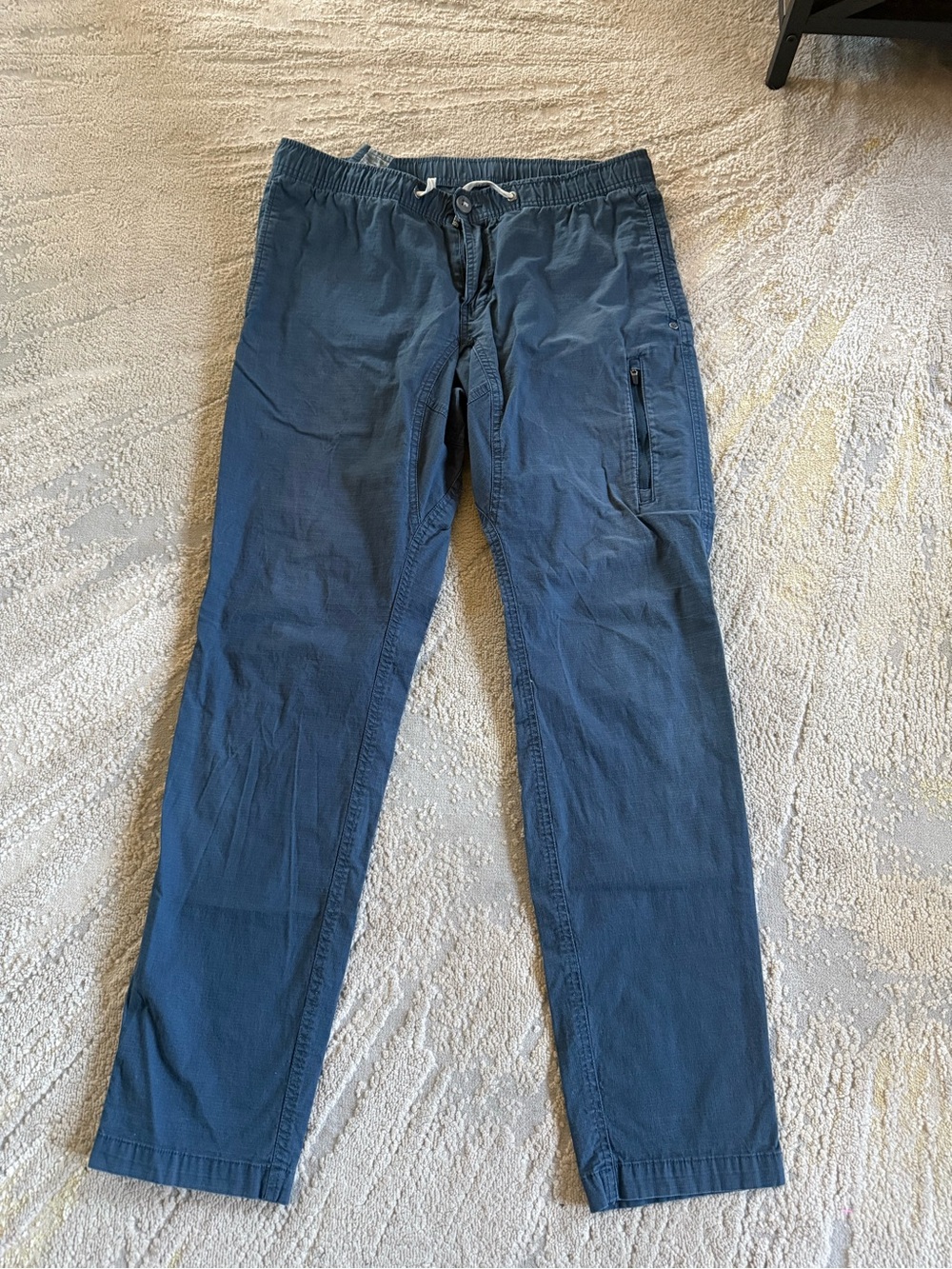 Vuori Climber pants blue ripstop V412 pull on organic cotton large